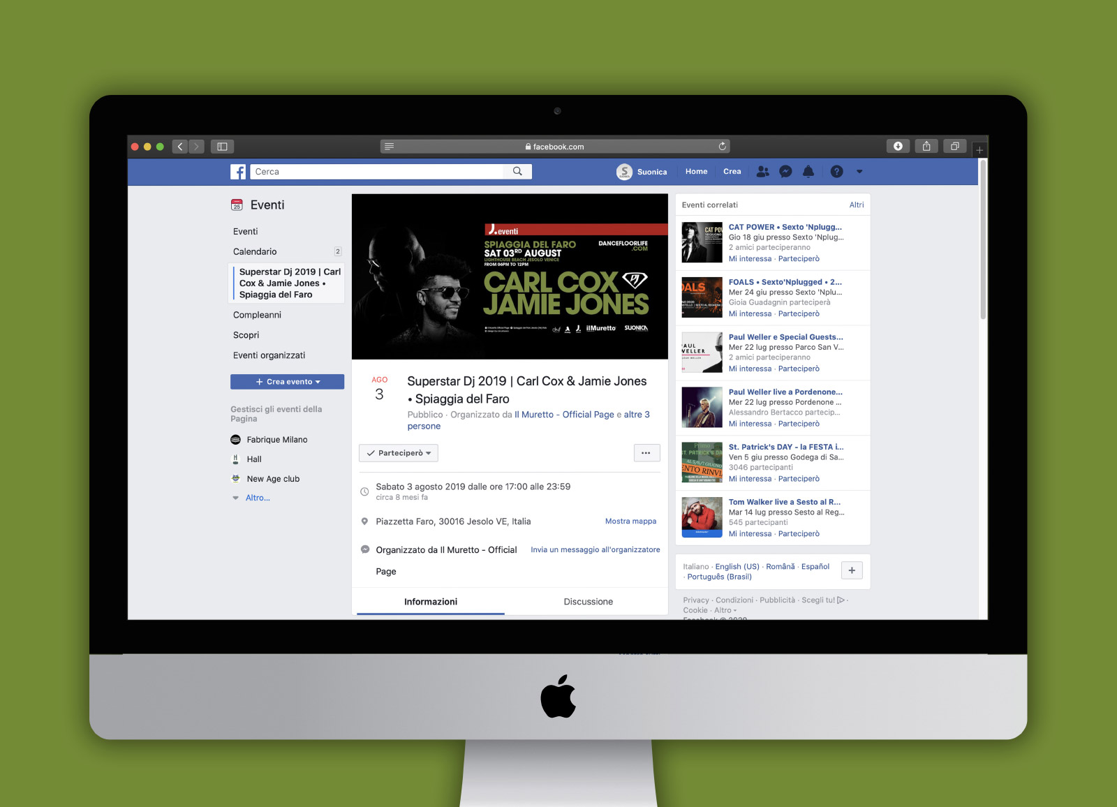 carl cox jesolo grafica evento fb