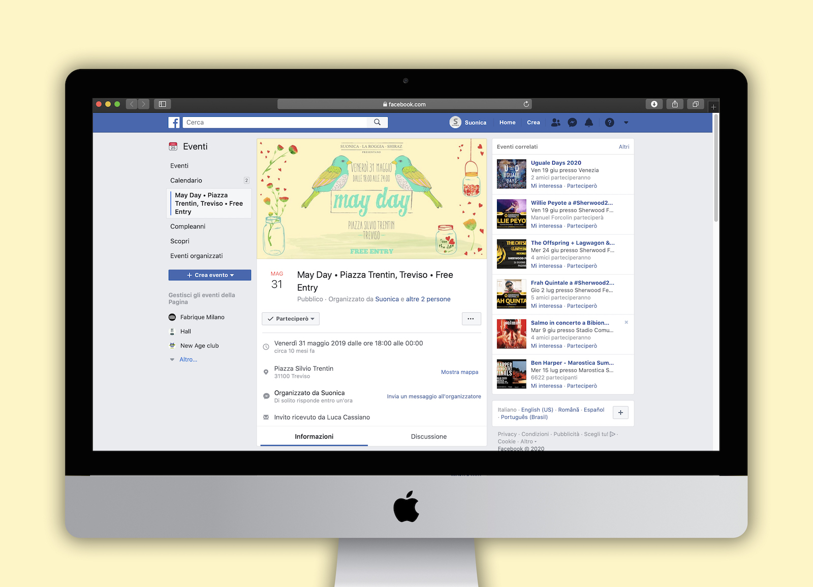 mayday evento fb